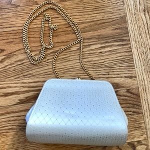 Cream and gold formal purse